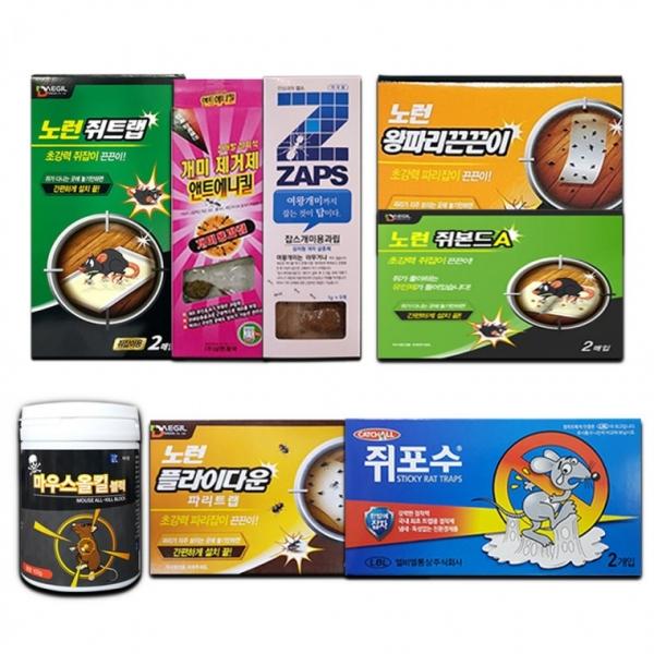 초강력 쥐 끈끈이 쥐포수 10트랩(2매입x5팩)