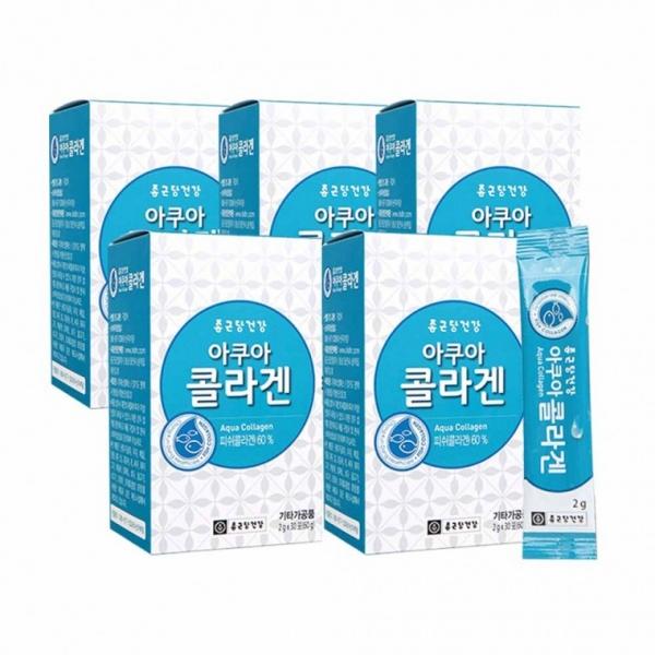 종근당건강 아쿠아 저분자 피쉬 콜라겐 30포 5박스