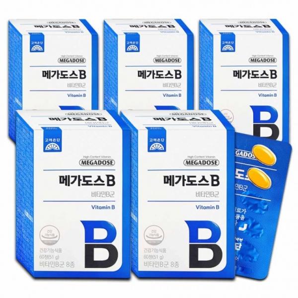 고려은단 메가도스B 850mg 60정x5개