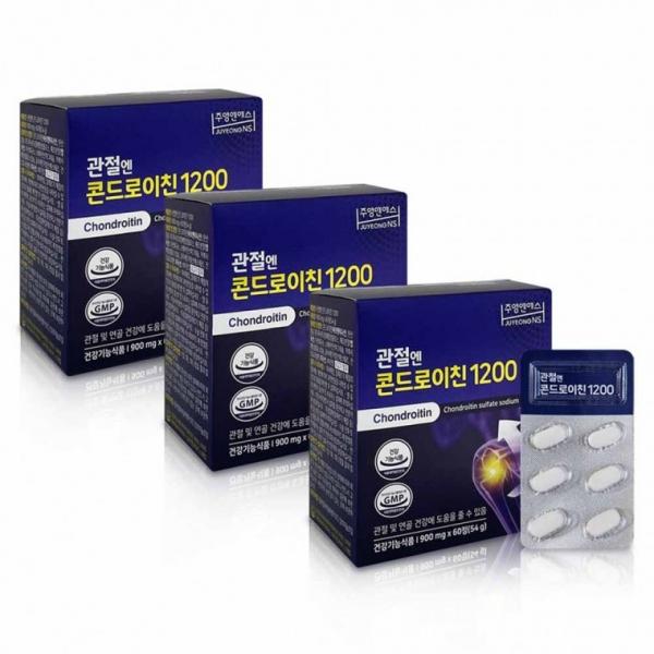 주영엔에스 관절엔 콘드로이친 1200 900mg x 60정 3박스