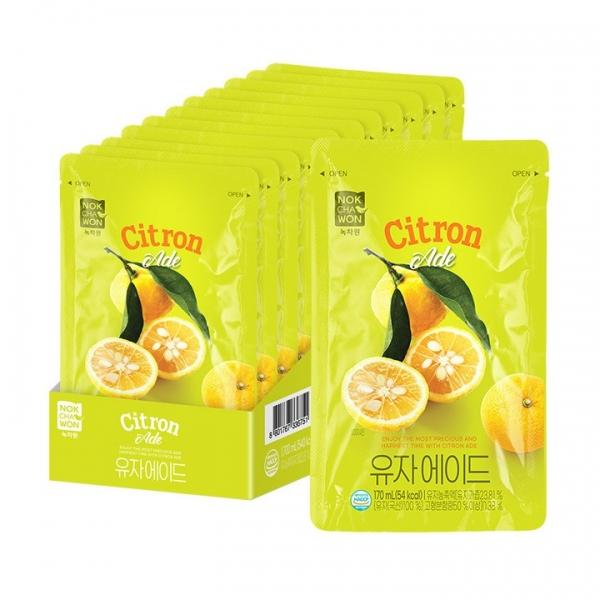 녹차원 유자 에이드 170ml (10팩)