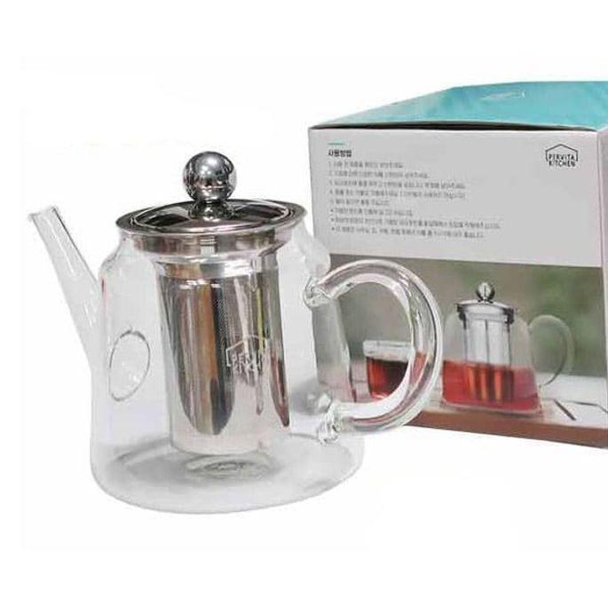 페르비타 유리 티포트 차포트 보리차 녹차 티팟 800ml