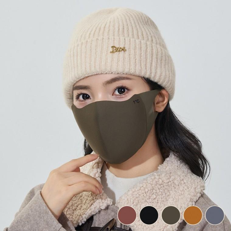 패션 보온마스크 무봉재 로고 패션 마스크