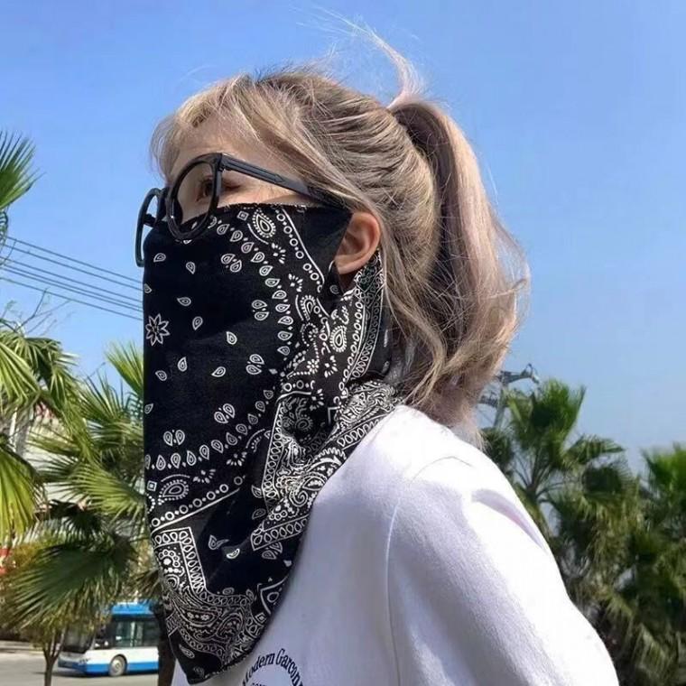 사계절 통풍 페이즐리 고리형 페이스 마스크