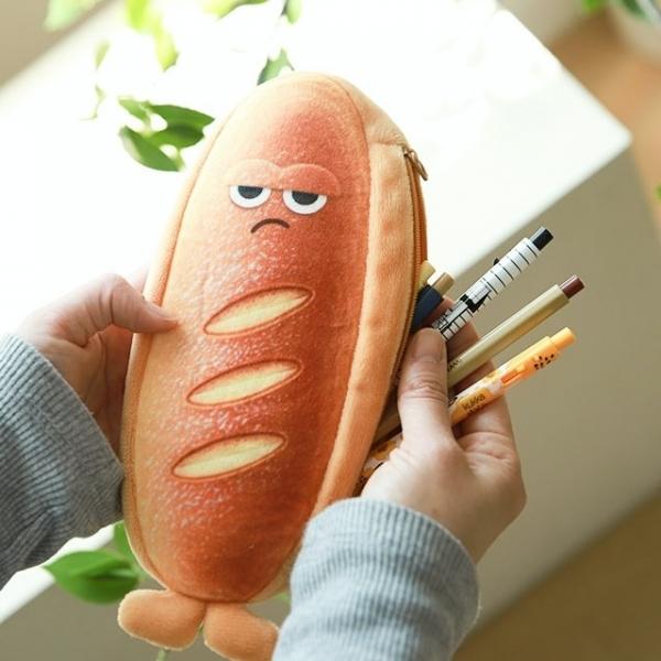 귀여운 식빵 인형 필통 파우치 2종 캐릭터 납작 빵 브레드 펜 펜슬 케이스