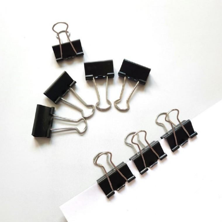 25mm 더블클립 블랙 종이집게 1통 48P