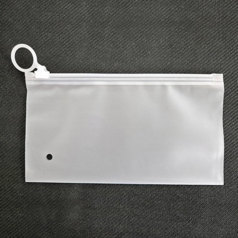 반투명 슬라이드 PVC 지퍼백 수납 파우치 18x10cm