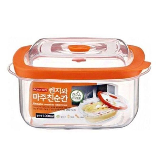 로이첸 전자렌지 용기 정사각 1000ML 반찬통 보관통