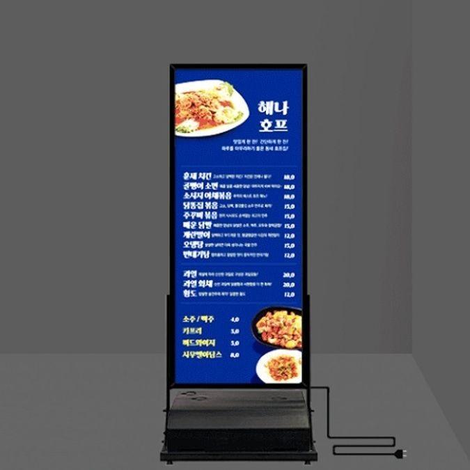 LED 라이트 배너 광고 홍보 물통형 pc판 유 60x150cm
