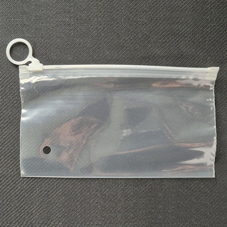 투명 슬라이드 PVC 지퍼백 수납 파우치 18x10cm