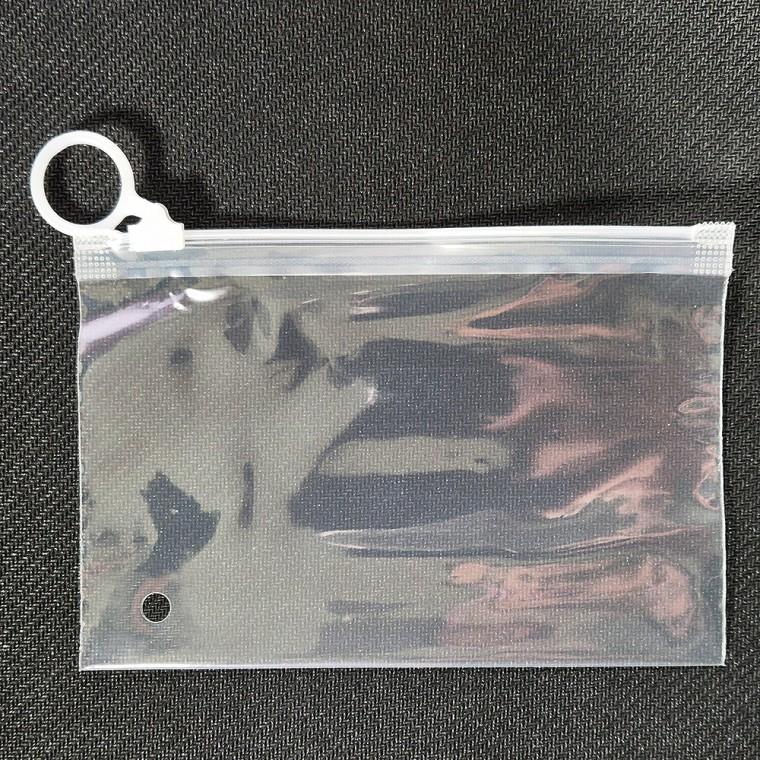 투명 슬라이드 PVC 지퍼백 수납 파우치 15x10cm