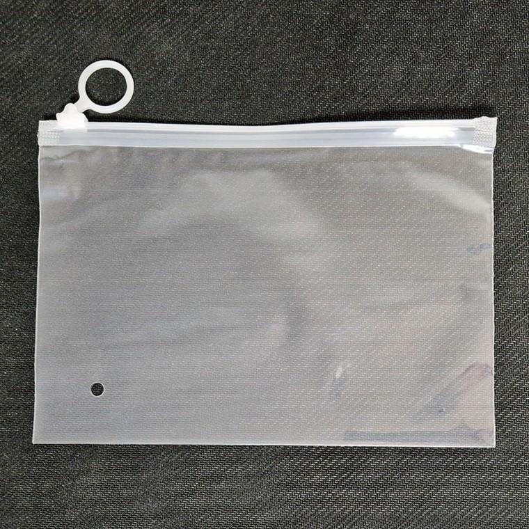 투명 슬라이드 PVC 지퍼백 수납 파우치 20x14cm