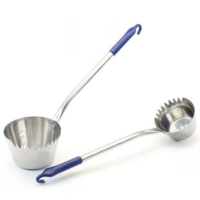 스텐 톱니 국자 통샥구 배식 급식 국자 멀티볼 1200cc