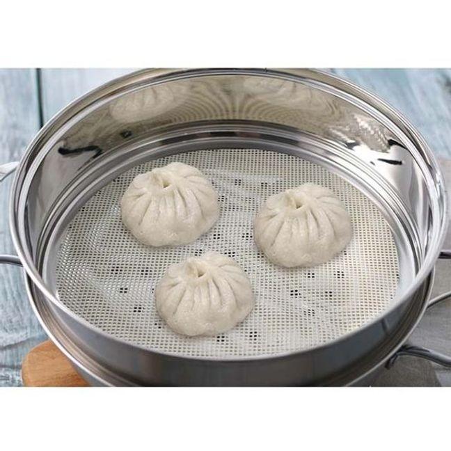 이딜리 찜판 실리콘 찜시트 만두판 찜깔판 깔개 28cm