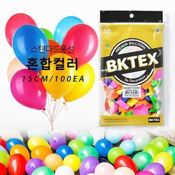파티풍선 이벤트 생일 풍선 컬러 색상혼합 15cm 100개