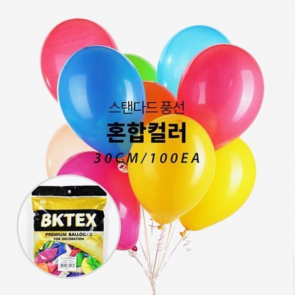 파티풍선 이벤트 생일 풍선 컬러 색상혼합 30cm 100개