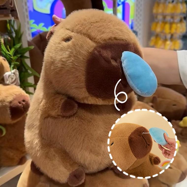 JIYU 콧물 카피바라 인형 필로우 쿠션 꿀잠 애착 선물