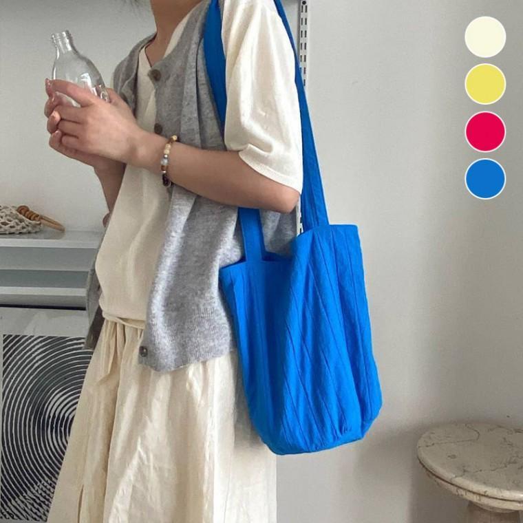 골지 긴끈 숄더백 장바구니 시장가방 데일리백