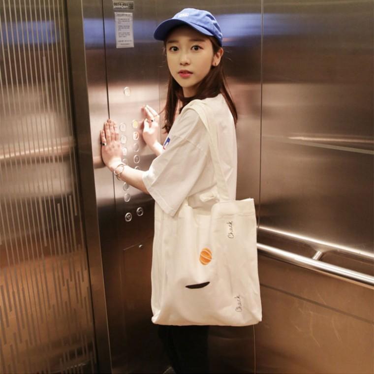 무늬 자수 캔버스 숄더백 멀티가방 장바구니 여성백