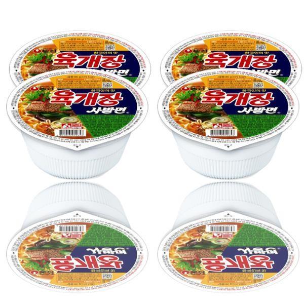 농심 컵라면 육개장 사발면 86g 12개입