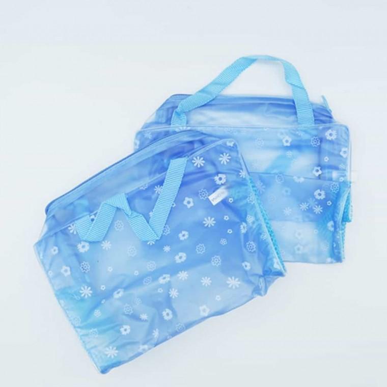 방수 수영 가방 블루 PVC가방 수영복가방 메쉬가방 어린이수영가방 비치백 아동수영가방 초등수영가방 수영
