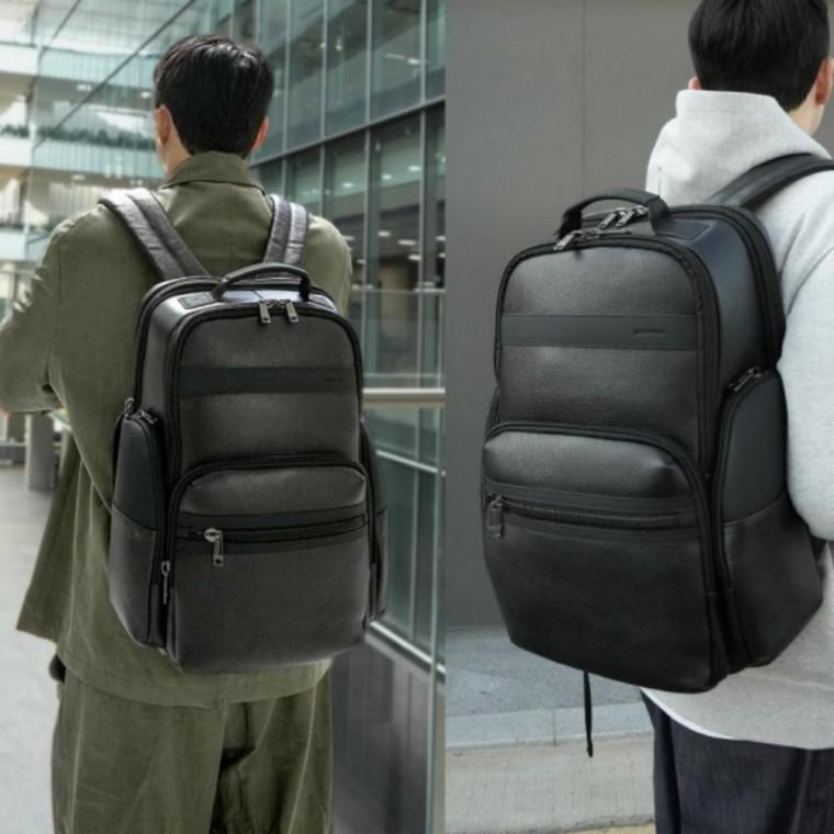 데일리 소가죽 직장인 대학생 레더 백팩 방수 가방