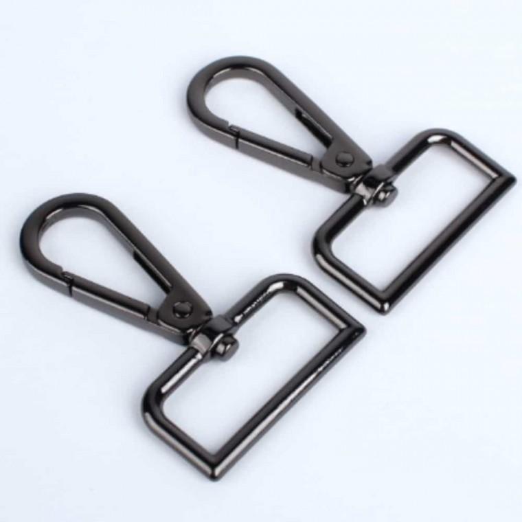 D링 고리 흑니켈 32mm 2P 가방재료 금속부자재 가방장식