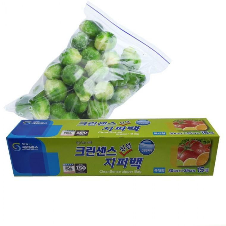 지퍼백 30x35 특대15매 크린센스 한줄 신선