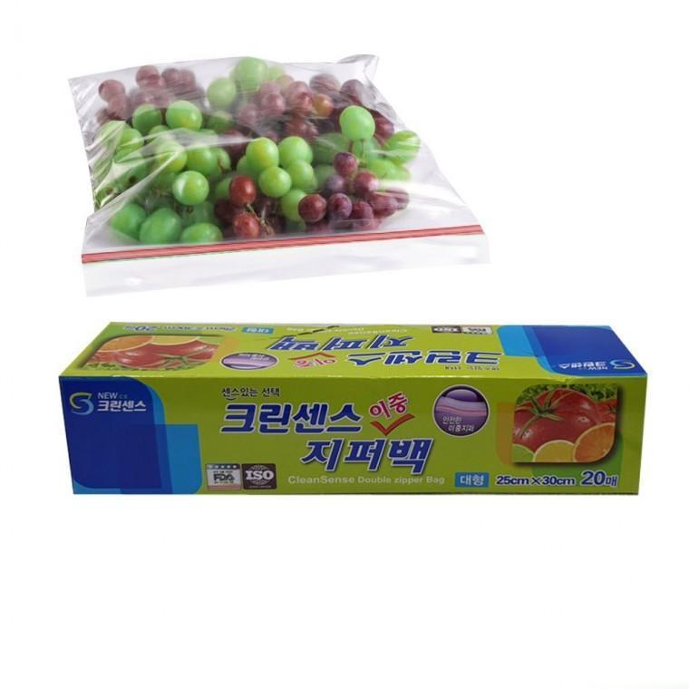 25x30 대형20매 크린센스 이중 지퍼백