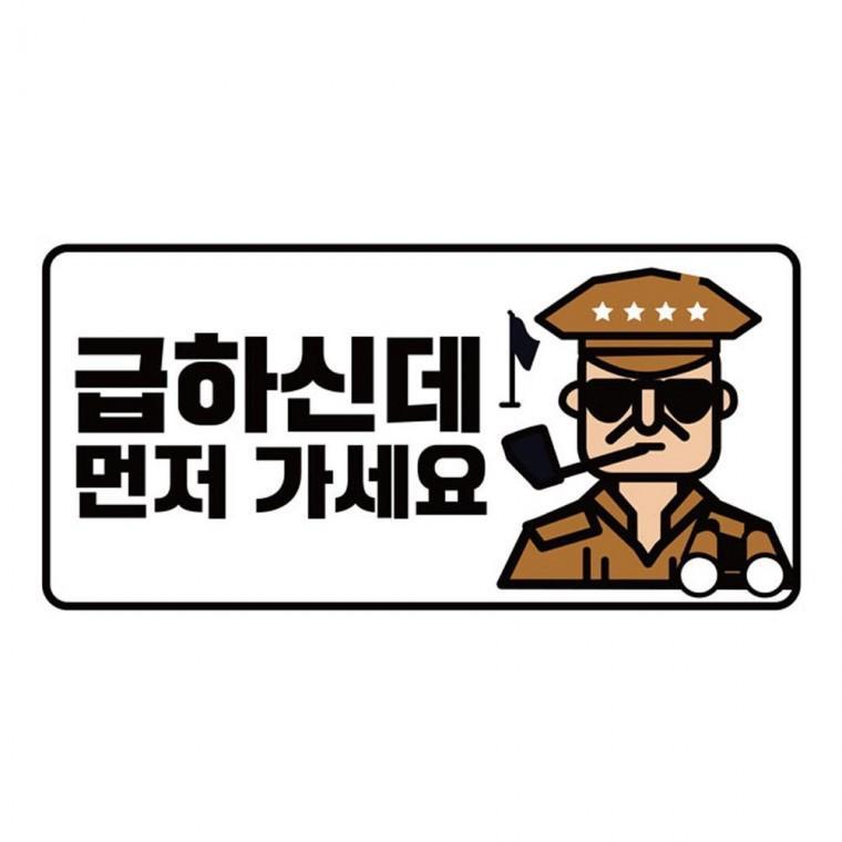 초보운전 사령관 클레버816 고휘도 야광스티커