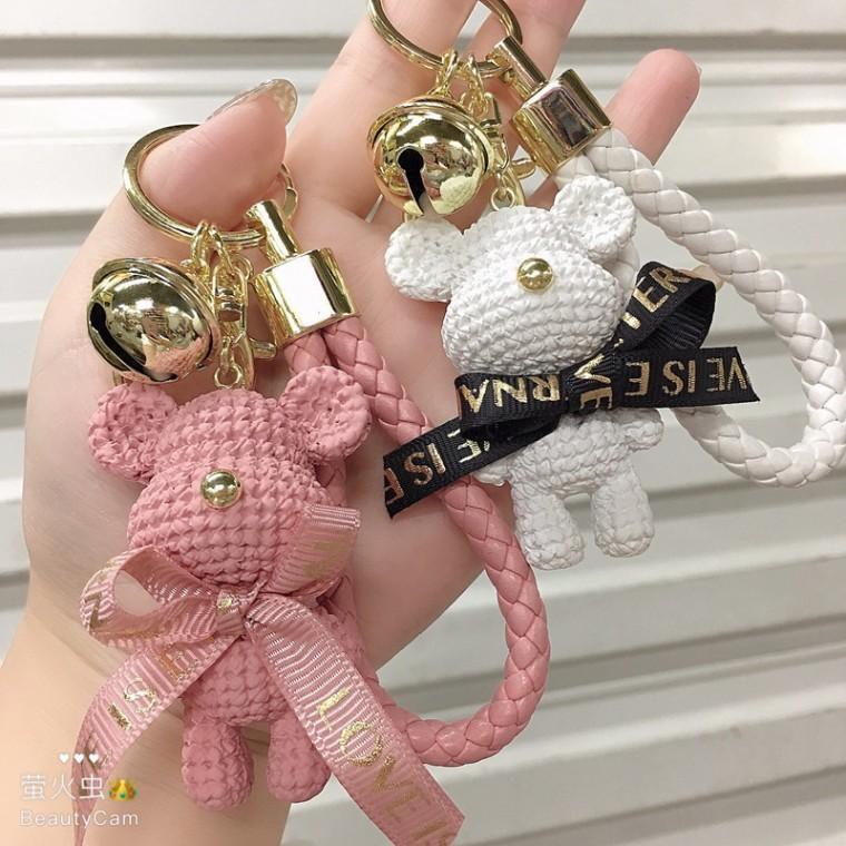 홍대온니-컬러 곰돌이 키링 곰인형 키링 차키링 자동차 키홀더 열쇠고리 인형 가방장식 백참 에어팟