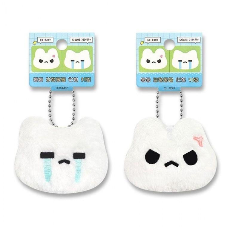 통통 감정 동물 인형 키링 (랜덤) X2개 가방고리 장식