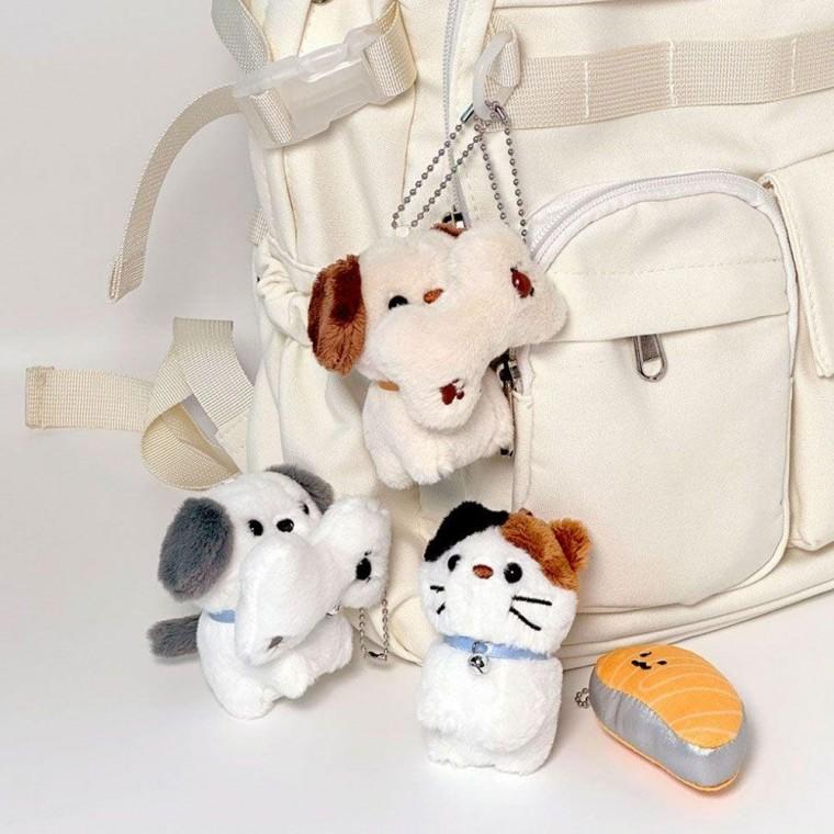 물고있개냥 자석 인형 키링 (랜덤) 가방 에어팟 고리