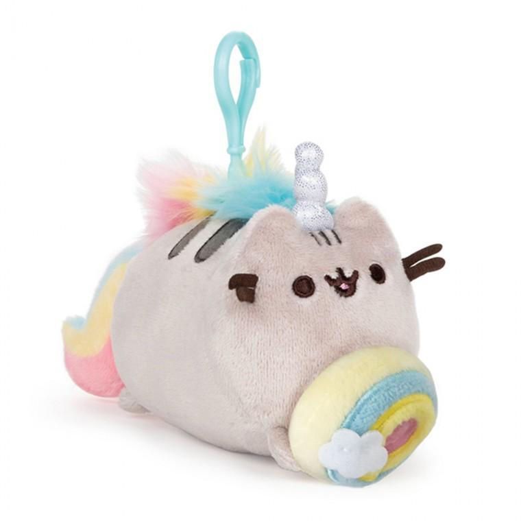 GUND 푸쉰고양이 무지개도넛 가방고리