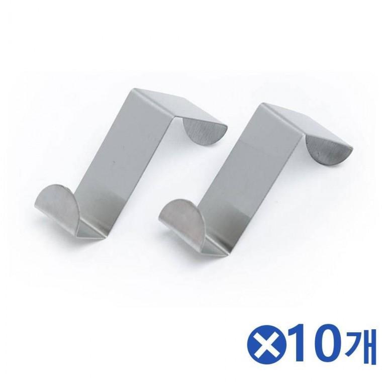 ㄷ자 다용도 도어훅 2Px10개 도어용가방고리 문에거는