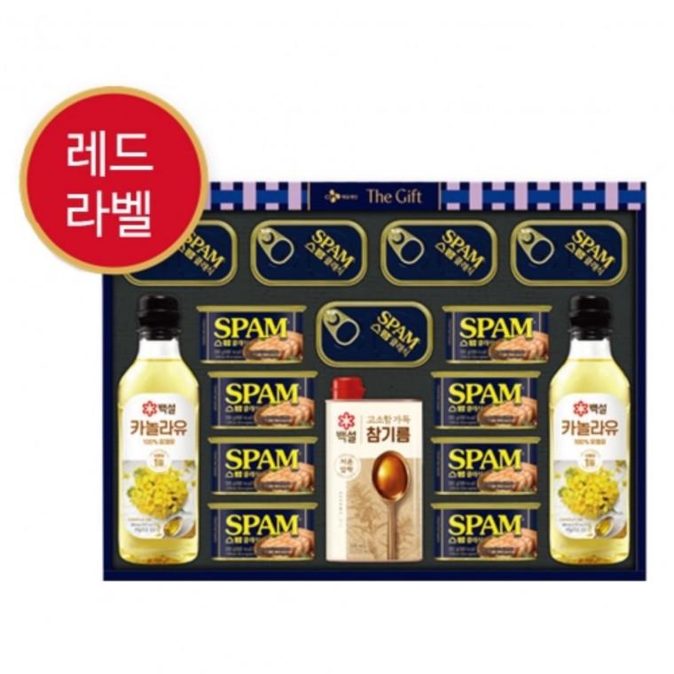 CJ스팸 레드라벨선물세트 선물세트(3세트) 설 추석 선물