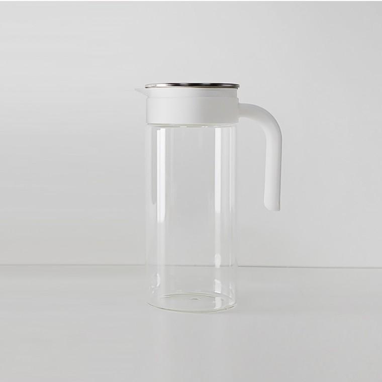 손잡이 내열유리물병 1.4L 홈카페 업소용 보틀 집들이선물 냉장고물병