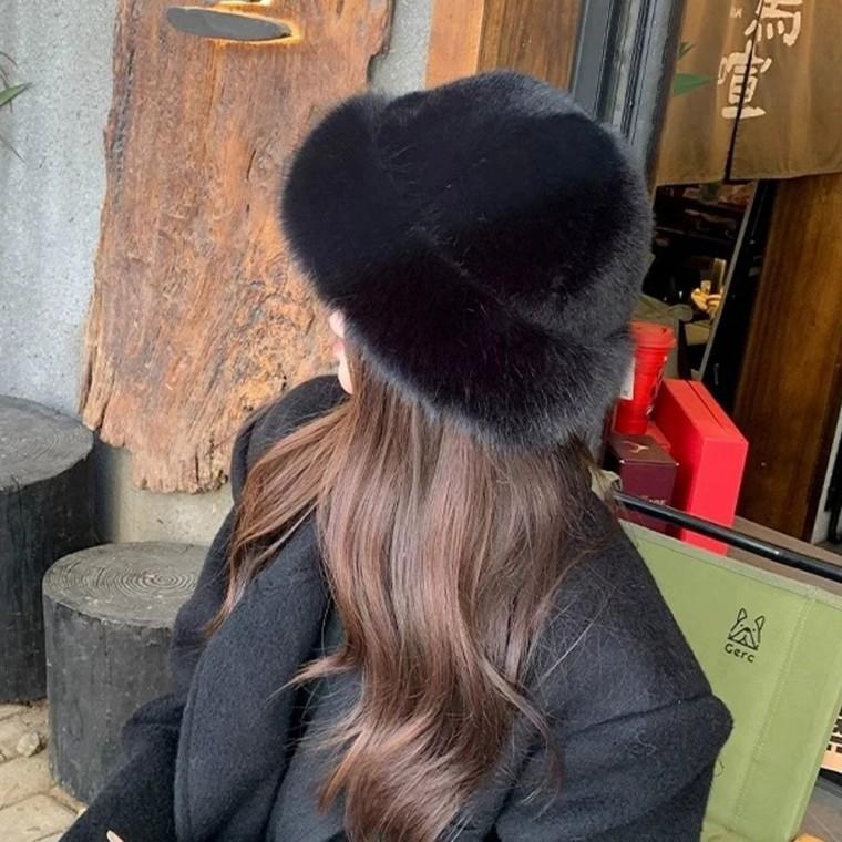 에스키모 햇 겨울 털 모자 몽골모자 여자 퍼햇