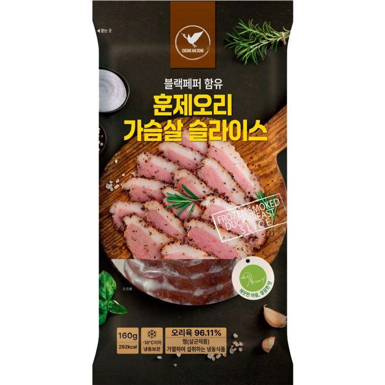 흑후추 훈제오리 가슴살 슬라이스 160g X 60봉