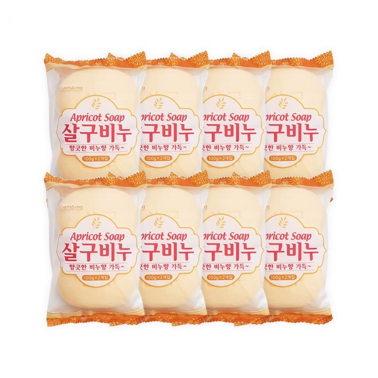 감동 살구비누(100g 2개입)-8개 세수비누 미용비누 화장비누 목욕비누