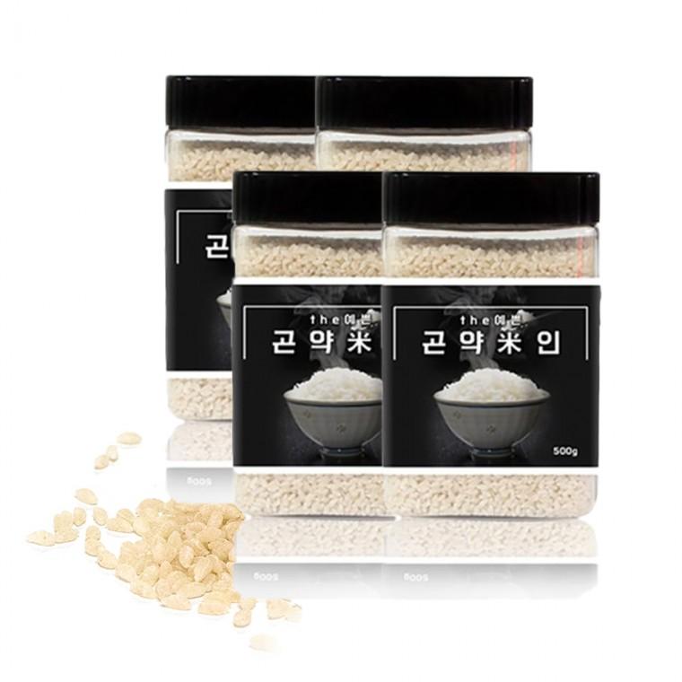 곤약미인 보리 타피오카 함유 곤약미 곤약쌀 곤약밥 500g 4개