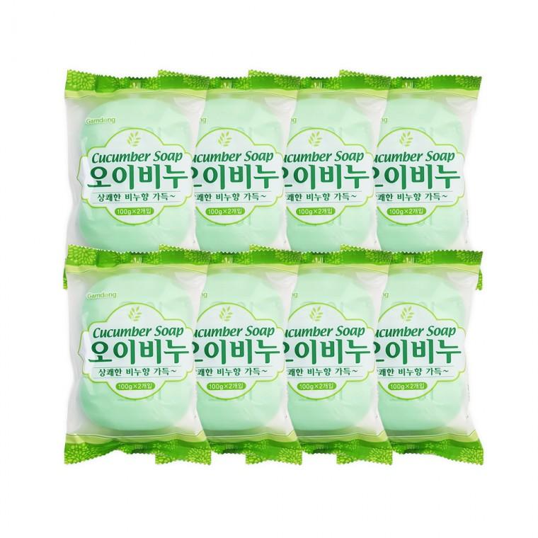 감동 오이비누(100g 2개입)-8개 세수비누 미용비누 화장비누 목욕비누