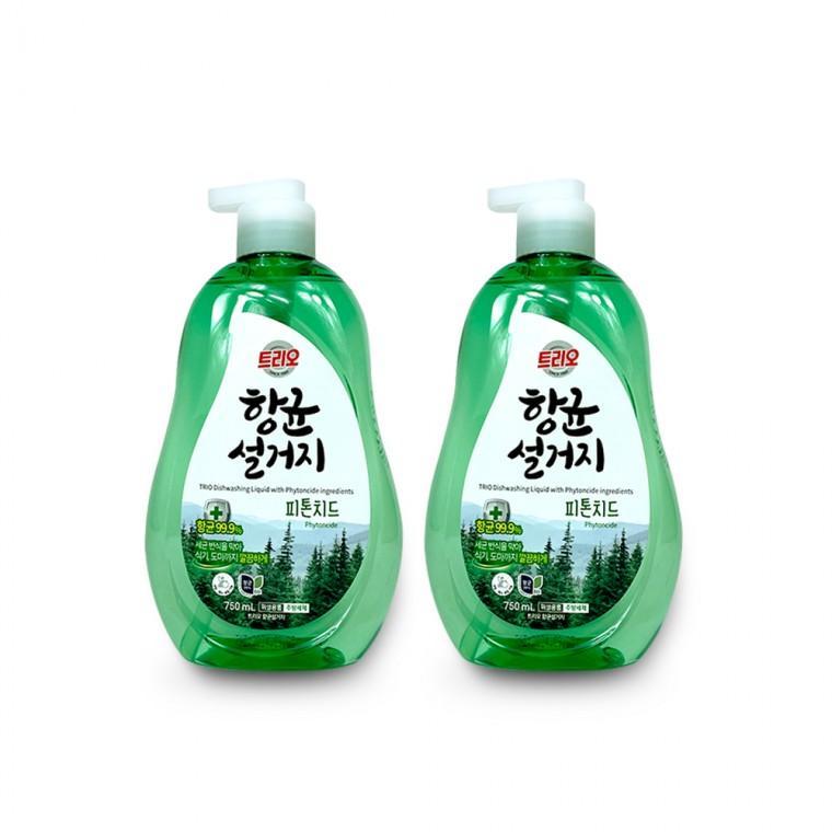 애경 트리오 항균설거지(용기 750ml)-2개 주방세제 설거지