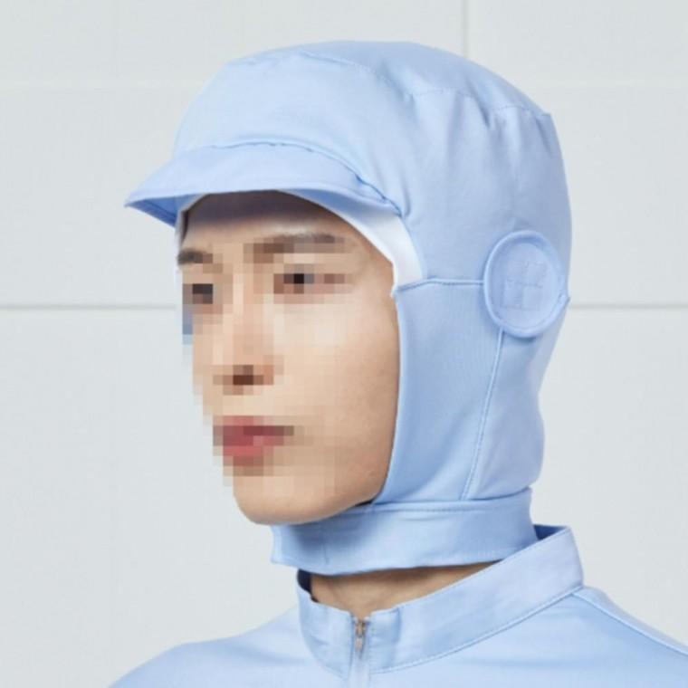 블루 마스크고리 주방 식품 공장 위생모 위생모자 위생캡 공장 급식소 주방모자