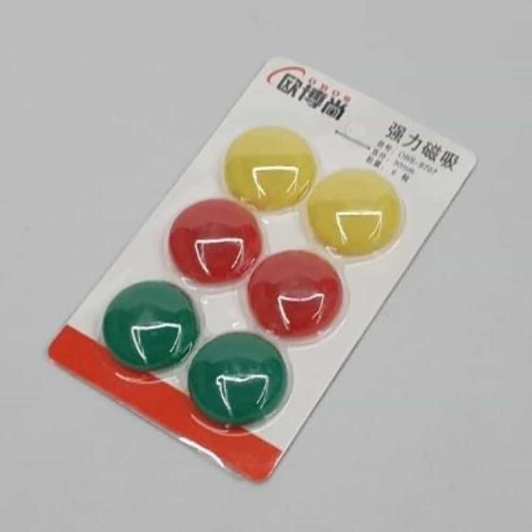원형 동전 자석 3cm 6P 메모자석 초강력자석 마그네트