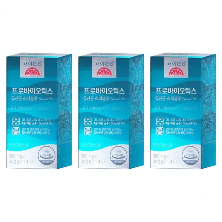 고려은단 프로바이오틱스 유산균 스페셜핏 30캡슐 X 3개
