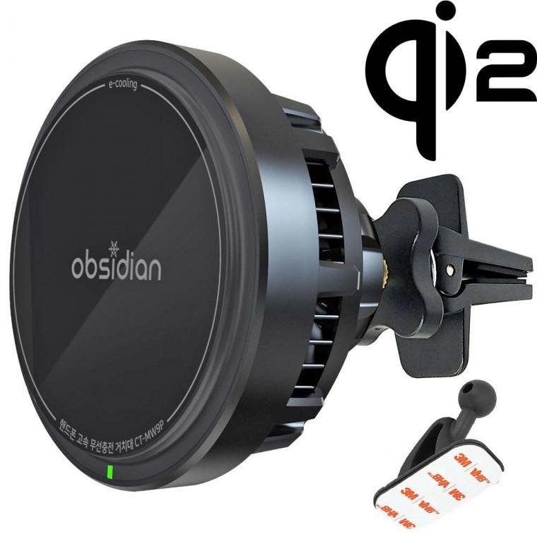 차량용 Qi2 맥세이프 e쿨링 핸드폰 고속 무선충전거치대 CT-MW9P
