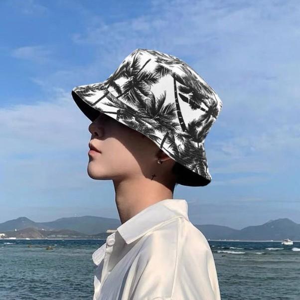 모자 벙거지 남여공용 활용 양면 포인트 야자수 멋진 가성비 좋은