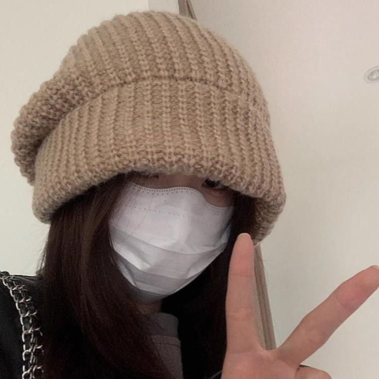 여자 데일리 니트 벙거지 겨울 캐주얼 모자