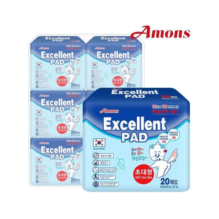 루미나D 아몬스 초대형 엑설런트 강아지패드 애견 120매